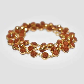 Golden Rudraksha Mala (गोल्डन रुद्राक्ष माला)