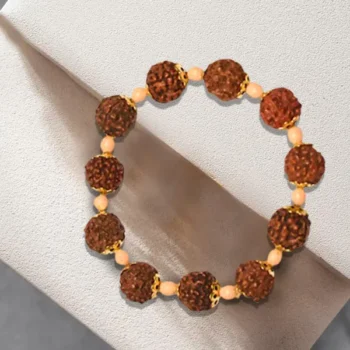 Golden Rudraksha Moti Bracelet, Rudraksha Bracelet, Rudraksha Beads Bracelet, रुद्राक्ष ब्रेसलेट