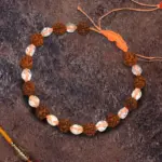 Rudraksha Bead Bracelet, Small Sphatik Rudraksha Bracelet, Rudraksha Crystal Bracelet, रुद्राक्ष स्फटिक ब्रेसलेट