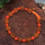 Coral Bead Bracelet, Coral Mala, Rudraksha Munga Bracelet, रुद्राक्ष मूंगा ब्रेसलेट