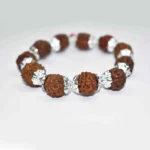 Rudraksha Small Bead Bracelet, Rudraksha Silver Cap Bracelet, Rudraksha Silver Bracelet, रुद्राक्ष ब्रेसलेट