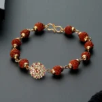 Rudraksha Bracelet, Om Rudraksha Bracelet, Rudraksha Bead Om Bracelet, ॐ रुद्राक्ष ब्रेसलेट