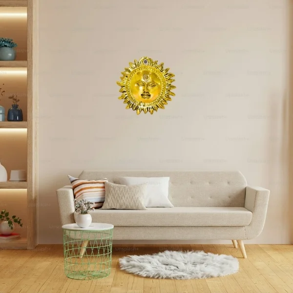 Brass Surya Face