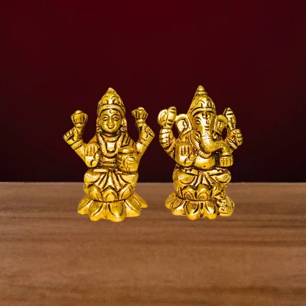Laxmi Ganesh Brass Statue