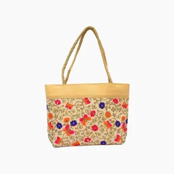 Orange Pink Jute Bag (पिंक जूट बैग)