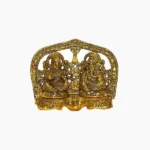 Laxmi Ganesh Diya Brass Statue, Laxmi Ganesh Brass Puja Diya, Size 3.5x3.5 Inch - Image 2