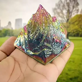 Rainbow Crystal Flame Pyramid, Fengshui Crystal Pyramid, Rainbow Crystal Pyramid
