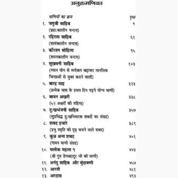 Gurugranth Sahib Pramukh-Vaniyan Book (गुरुग्रंथ साहिब प्रमुख)