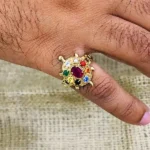 Navratna Kachua Ring (नवरत्न कछुआ अंगूठी)