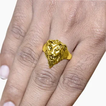 Ashtadhatu Lion Face Ring (अष्टधातु शेर मुख अंगूठी)