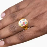 Ashtadhatu Navratna Ring (अष्टधातु नवरत्न अंगूठी)