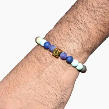 Om 7 Chakras Bracelet, Seven Chakra Om Bracelet, सात चक्र ॐ ब्रेसलेट