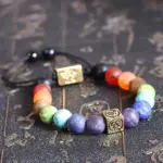 Om 7 Chakras Bracelet, Seven Chakra Om Bracelet, सात चक्र ॐ ब्रेसलेट
