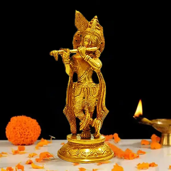 Brass Krishna Murti 34 Brass Krishna Murti (पीतल कृष्ण मूर्ति)