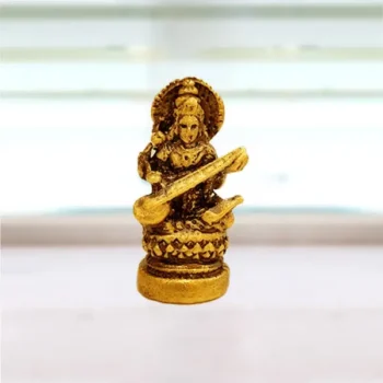 Brass Saraswati Idol (पीतल सरस्वती मूर्ति)
