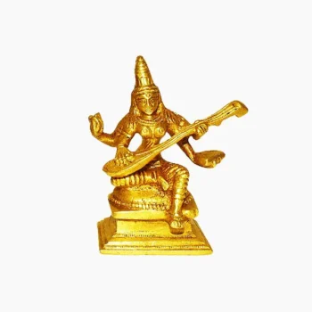 Maa Saraswati Brass Idol (मां सरस्वती पीतल मूर्ति)