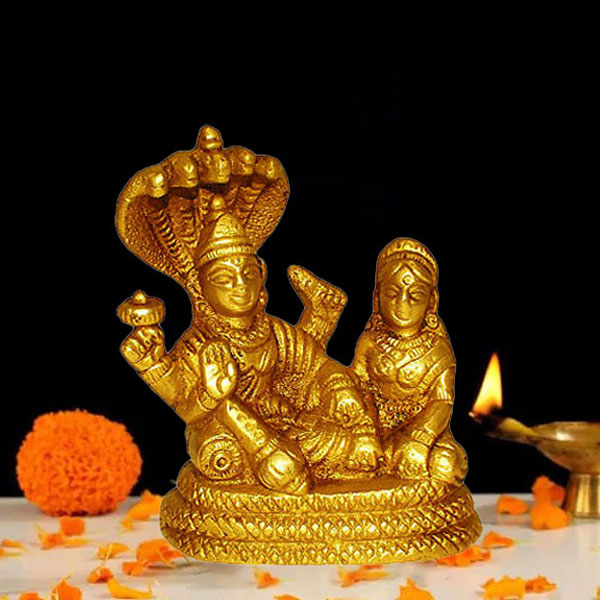 Vishnu Laxmi Brass Idol