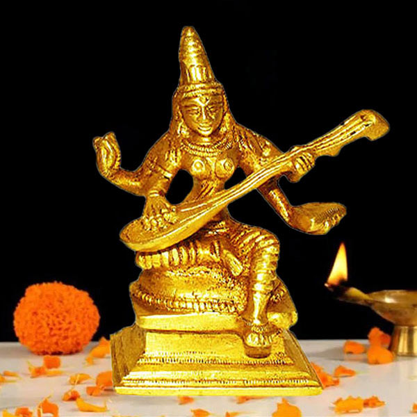 Maa Saraswati Brass Idol