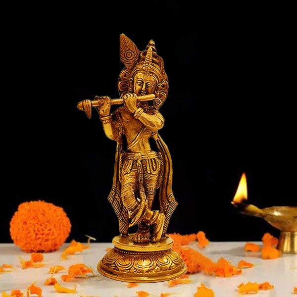 Pital Krishna Idol