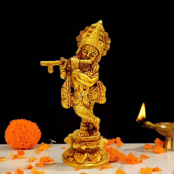 Pital Krishna Statue