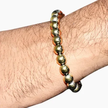 Pyrite Gemstone Bracelet, Pyrite Stone Bracelet, पाइराइट रत्न ब्रेसलेट