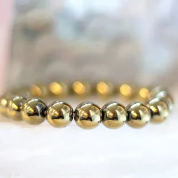 Pyrite Gemstone Bracelet, Pyrite Stone Bracelet, पाइराइट रत्न ब्रेसलेट