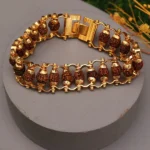 Rudraksha Gold Bracelet, Rudraksha Gold Plated Bracelet, रुद्राक्ष गोल्ड ब्रेसलेट