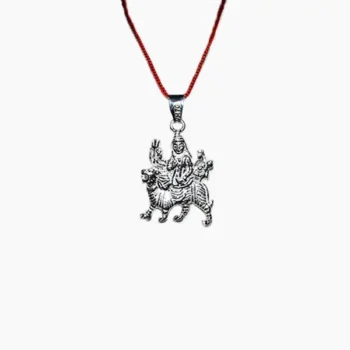 Silver Durga Pendant (दुर्गा कवच)