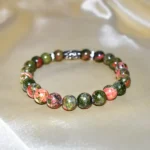 Unakite Stone Bracelet, उनाकाइट स्टोन ब्रेसलेट, Unakite Bead Bracelet, Unakite Amulet