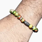 Unakite Stone Bracelet, उनाकाइट स्टोन ब्रेसलेट, Unakite Bead Bracelet, Unakite Amulet