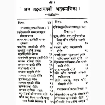 Grah Laghav Book (ग्रह लाघव पुस्तक)