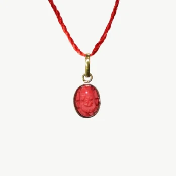 Coral Ganesh Locket (मूंगा गणेश लॉकेट)