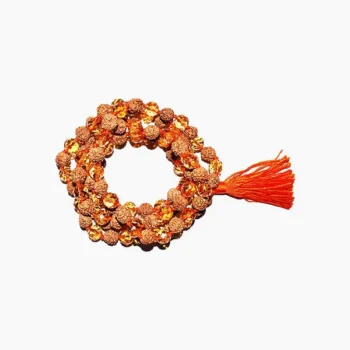 Rudraksha Sunehla Mala (रुद्राक्ष सुनेहला माला)