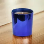 Blue Glass Jar Candle (ब्लू गिलास जार मोमबत्ती)