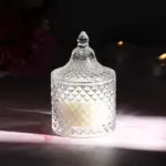 Crystal Glass Jar Candle (क्रिस्टल ग्लास जार मोमबत्ती)