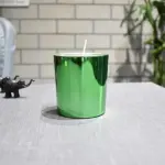 Green Glass Jar Candle (ग्रीन गिलास जार मोमबत्ती)