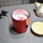 Red Glass Jar Candle (लाल गिलास जार मोमबत्ती)