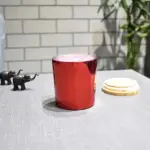 Red Glass Jar Candle (लाल गिलास जार मोमबत्ती)