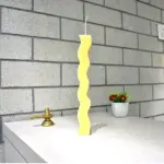 Wave Pillar Candle (वेव पिलर मोमबत्ती)