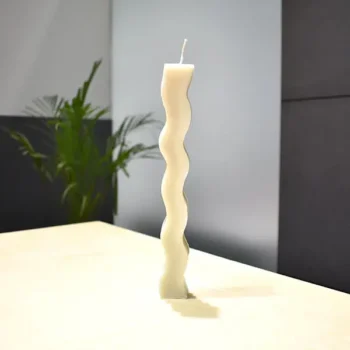 Wave Pillar Candle (वेव पिलर मोमबत्ती)