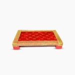 Small Red Puja Chowki, लाल पूजा चौकी