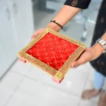 Small Red Puja Chowki, लाल पूजा चौकी