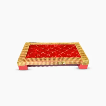 Small Red Puja Chowki, लाल पूजा चौकी