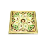 Small Yellow Puja Chowki, पीली पूजा चौकी