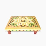 Small Yellow Puja Chowki, पीली पूजा चौकी