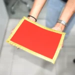 Velvet Chowki Puja Aasan, वेलवेट चौकी पूजा आसन