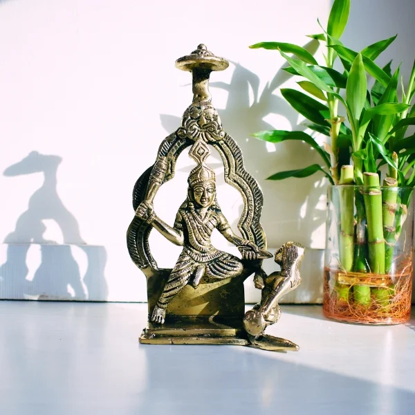 Brass Baglamukhi Murti