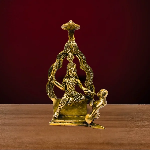 Brass Baglamukhi Murti