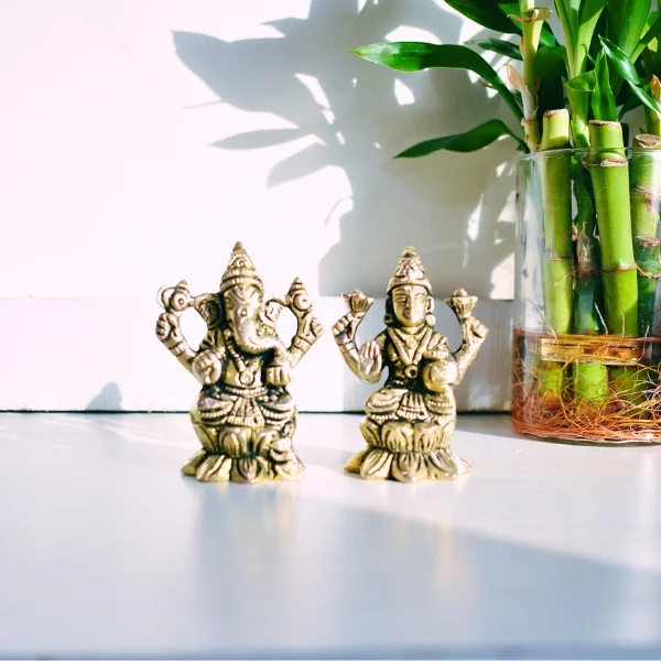 Brass Lakshmi Ganesh Murti