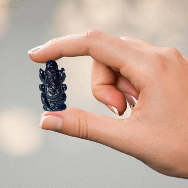 Blue Glitter Ganesh Murti, नीली चमक वाली गणेश मूर्ति